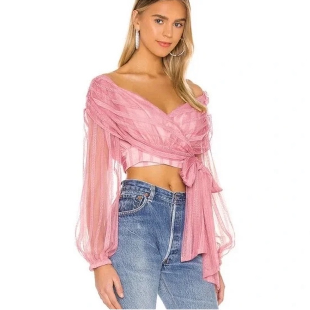 NBD NWT Alma top in dusty rose